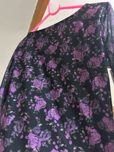 Forever 21 - Floral Mesh Long Sleeve Top