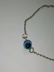 Pretty Silver Evil Eye Simple Bracelet Or Anklet