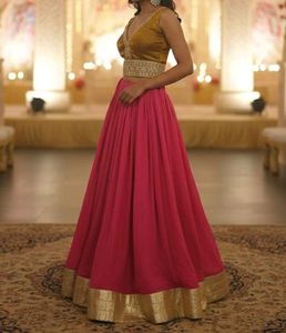 Mustard & Pink Lehenga Choli Set