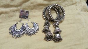 Diwali sale ON! Oxidized Silver Earrings