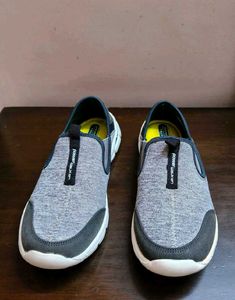 Power Women grey mesh walking sports slip-on shoes