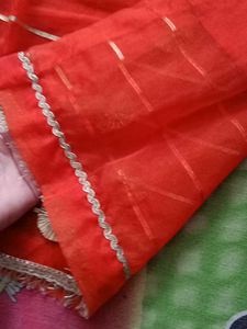 Karwachauth Special Orange Colour Gota Patti Suit