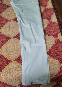 Cream Cotton Jeans For Men