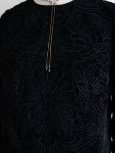 3D Embroidered Velvet Blouson