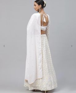 White Embroidered Lehenga Set