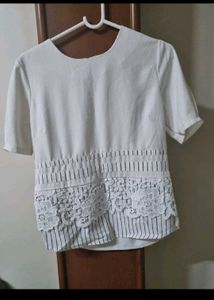 Elegant White Lace Top