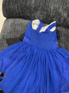 Blue Party Wear soft Net Dress