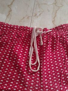Red Patterned Shorts