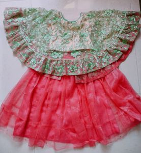 Cute Puchu Style Top And Skirt Set