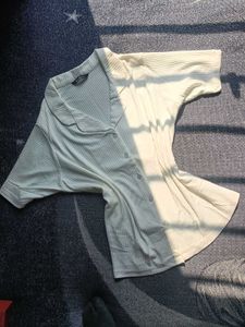 Ribbed Button-Down shirt/top