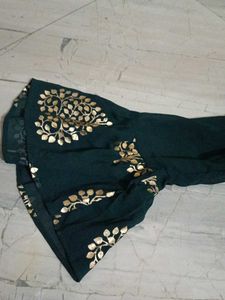 Green Sharara Palazzo Pants