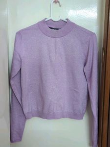 Sparkly Lavender Knit Top
