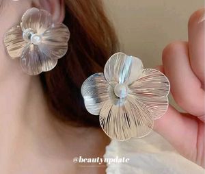 Korean Metal Flower Earring