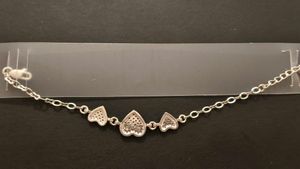 Heart Charm Bracelet pure silver