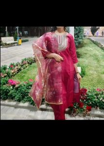 Burgundy Embroidered Salwar Kameez