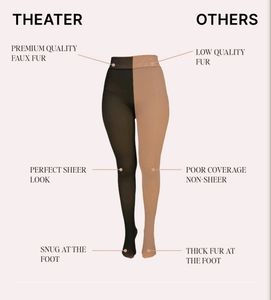 Theater Sheer Fur Stocking Leggings