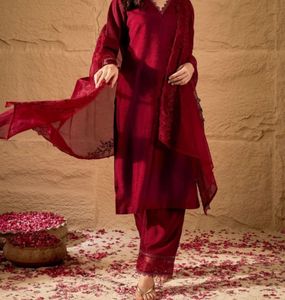 Elegant Maroon Kurta Pant Set
