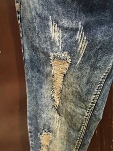 Grey Blue , Ribbed Jeans