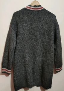Grey Color Zipper Sweater For Boy Or Men