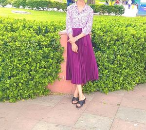 Stylish Purple Midi Dress