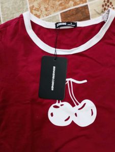 Bonkers Corner Cherry Red Top With Tag