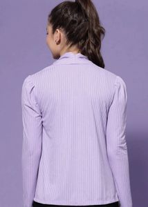 lavender Ribbed Cardigan