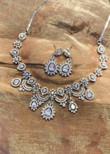 Sparkling CZ Necklace &amp; Earring Set