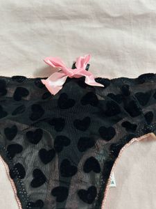 Cute Heart Print Thong