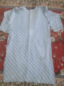 Striped light gray kurta. 1,2 time used.