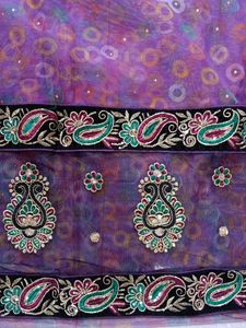 Net Purple Saree 💜