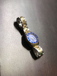Megalith Men&#39;s Blue and Gold Chronograph Watch