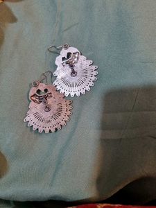 Peacock Shaped Oxidised Earings