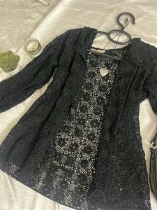Lace Black Cardigan