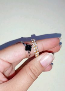 Black And Gold Rings