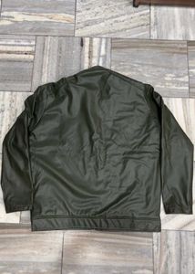 D&amp;G Olive Green Leather Jacket