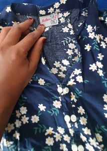 Floral Maternity Dress With Feeding Zip