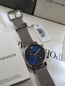 Emporio Armani Silver Luigi Watch