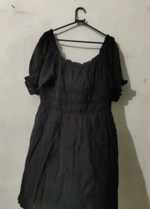 H&amp;M Bubble-hem Cotton Dress