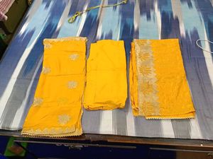 Yellow Salwar Kameez Suit Piece