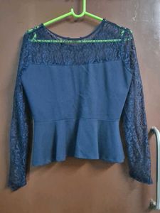 Blue Branded Top