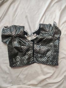 Silver With Black Blouse
