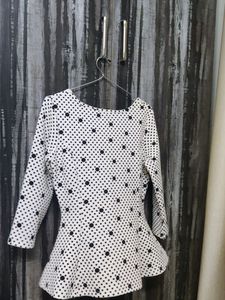 White polkar Dot Top