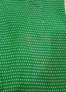 Green Flower Printed Saree