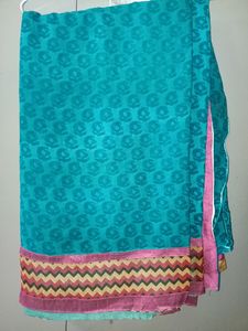 Blue Green Saree