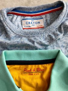 Pink &amp; Blue T-Shirts 2-4yrs