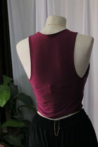 Nike Burgundy Crop Top