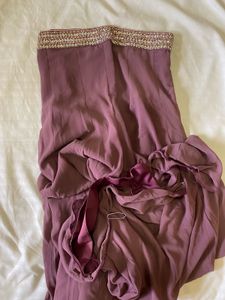 Embroidered Crop Top And Palazzo Set With Dupatta