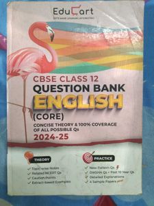 Class 12 English Educart Question Bank 2025 CBSE