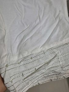 White Palazzo With Sequence Work