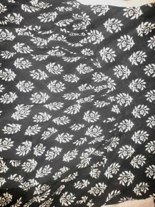 Black &amp; White Print Mini Dress